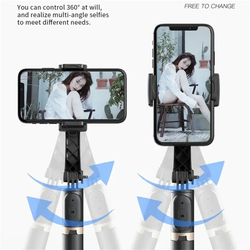 2025 new Telescopic Selfie Stick Tripod Monopod Stand Mobile Phone Support Wireless Gimbal Stabilizer For iPhone Android Holder - Image 4