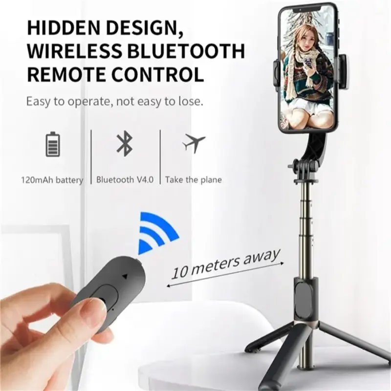 2025 new Telescopic Selfie Stick Tripod Monopod Stand Mobile Phone Support Wireless Gimbal Stabilizer For iPhone Android Holder - Image 6
