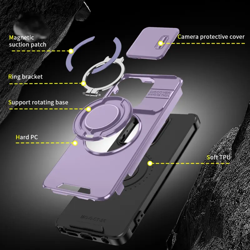 Shockproof Car Mount Magnetic Stand Phone Case For Motorola Moto G Stylus Power Play Pure 5G 2025 2024 2023 Ring Kickstand Cover - Image 5