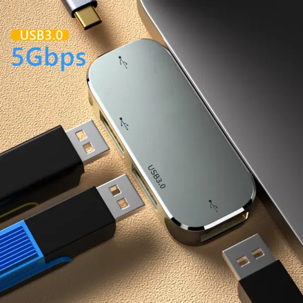 Type-C Hub To 3.55mm PD100W USB3.0/USB2.0/USB3.1 HDMI-Compatible Extender Extension Hub PC Computer Laptop Splitter Accessories