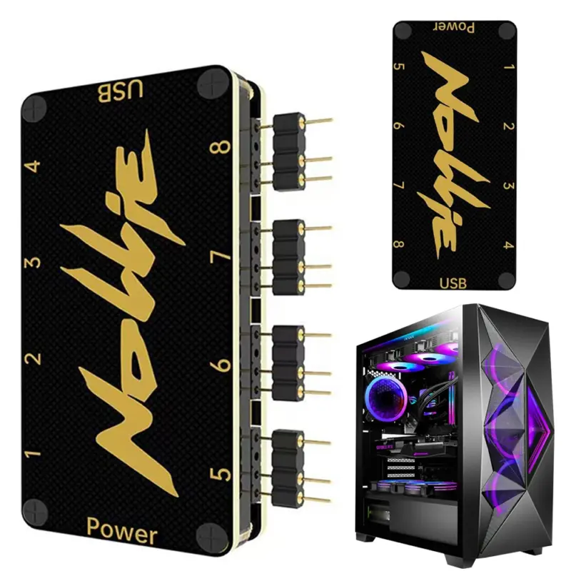 5V 3PIN ARGB Controller Support SignalRGB OpenRGB ARGB Fan HUB Splitter SATA Power 8/16 Way for Extended Motherboard Interface - Image 3