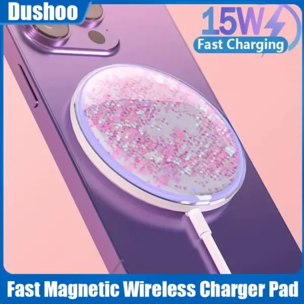 2025 New Magnetic Wireless Charger 15W Fast Wireless Charging Pad for iPhone 16 15 14 13 12 Pro Mini Plus Pro Max Samsung S25*