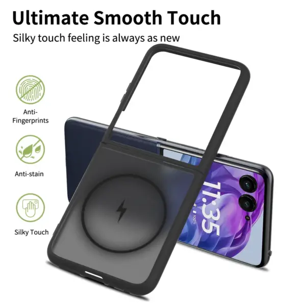 Matte Skin Feeling Transparent Clear Phone Case For Moto Razr 60 Ultra Plus 2025 Magnetic Wireless Charging Magsafe Cover Caque